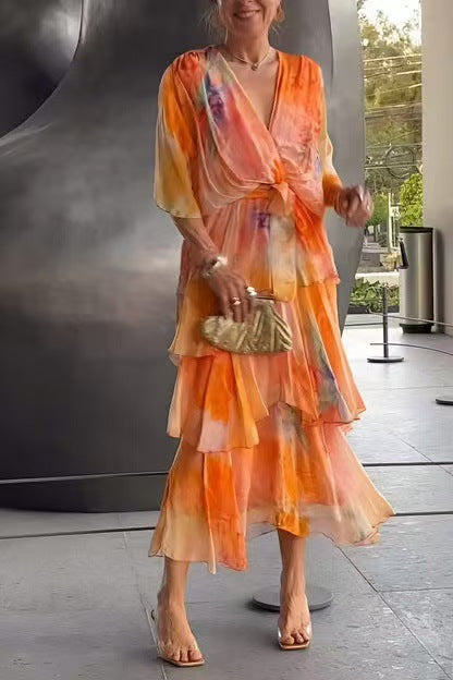 Genevieve Layered Floral Sun Dress