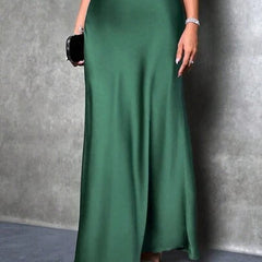 Satin skirt shown in a further colour option