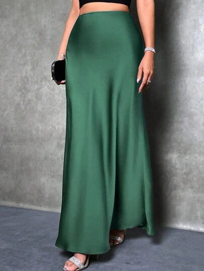 Satin skirt shown in a further colour option