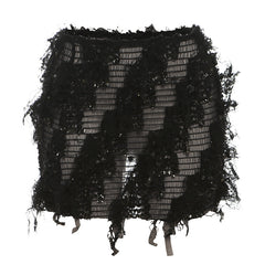 Fringe mini skirt full length view