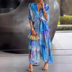 Genevieve Layered Floral Sun Dress