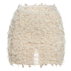 Fringe mini skirt in a further colour option