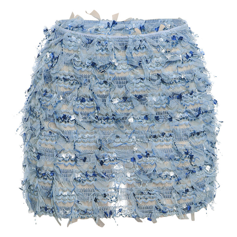 Fringe mini skirt in an alternate colourway