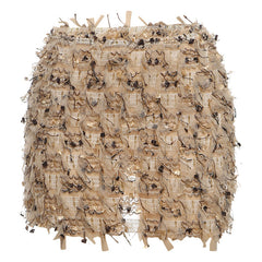 Fringe mini skirt shown from the back
