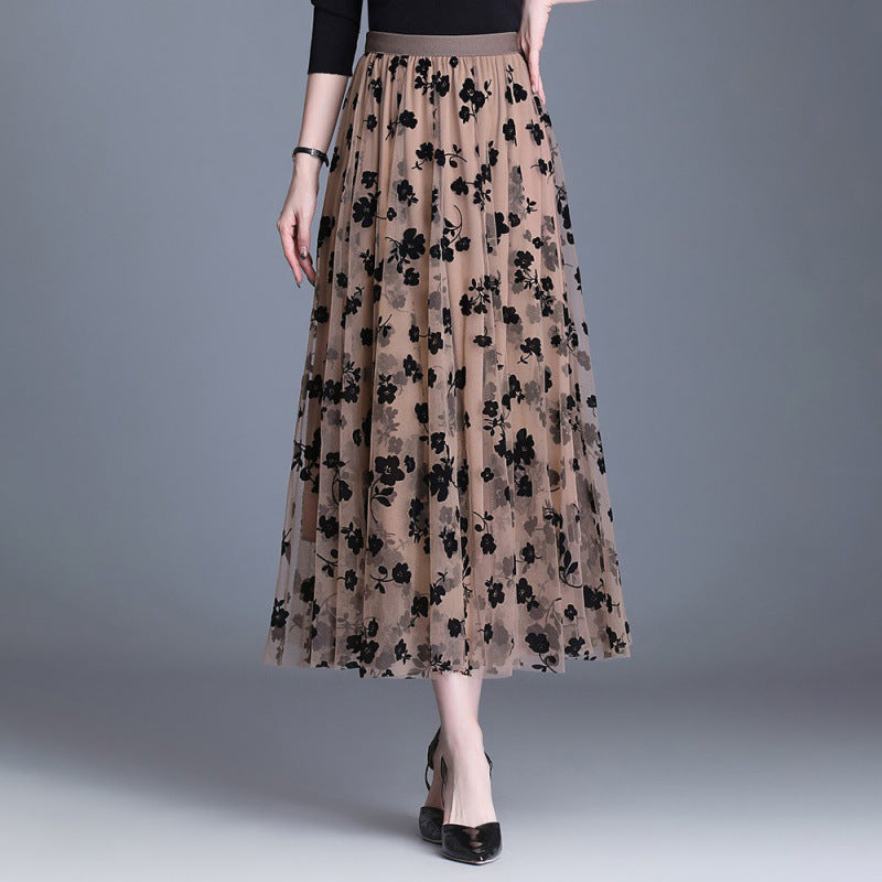 Floral midi skirt shown in an alternate colour