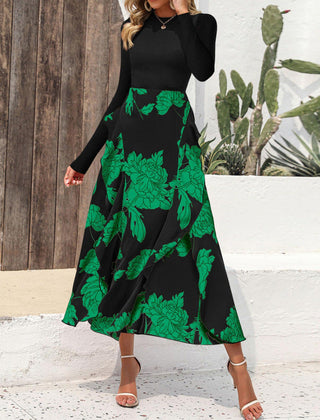Full length view of the floral midi dress