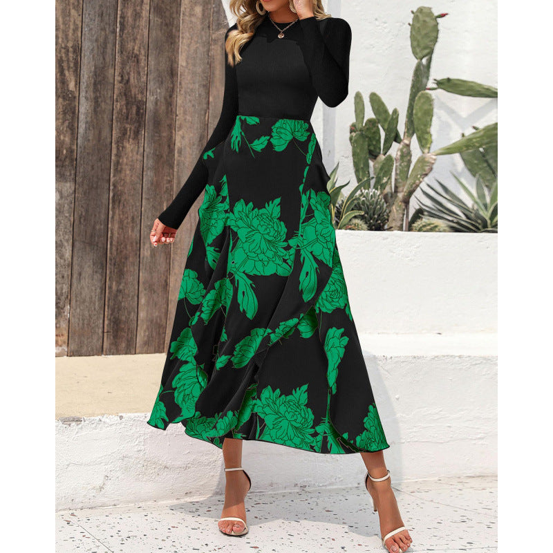 Full length view of the floral midi dress
