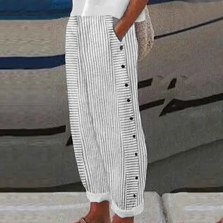 Inaya striped trousers front view