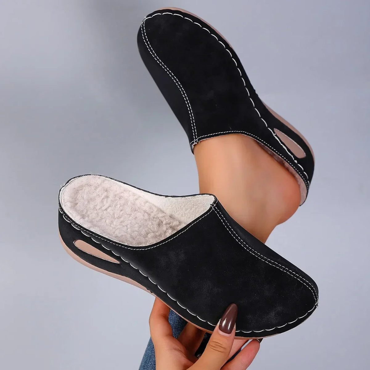 Freya Warm Orthopedic Slippers, side view