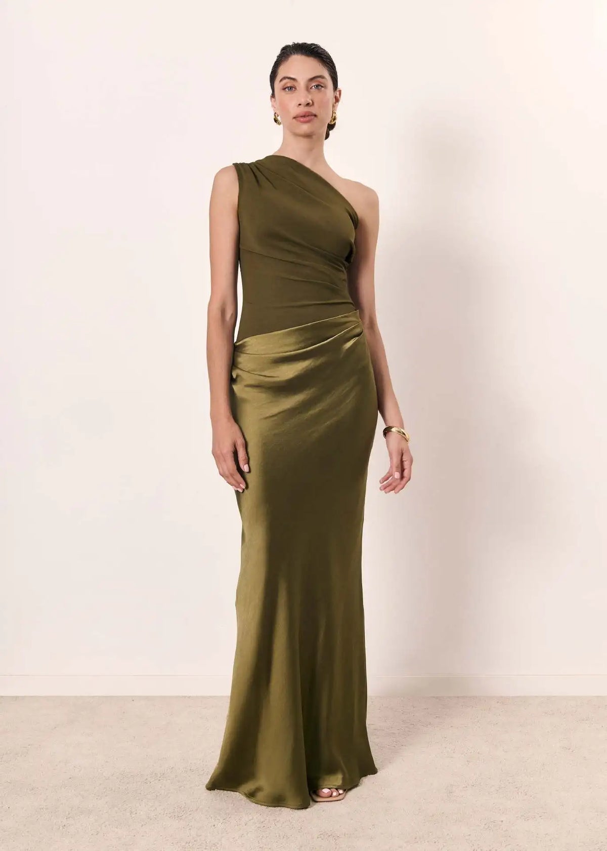 Sophia Satin Maxi Dress with a Guilt