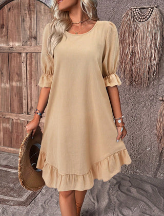 Emilie dress worn full length