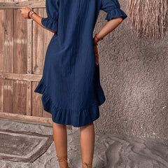 Emilie dress round neckline detail