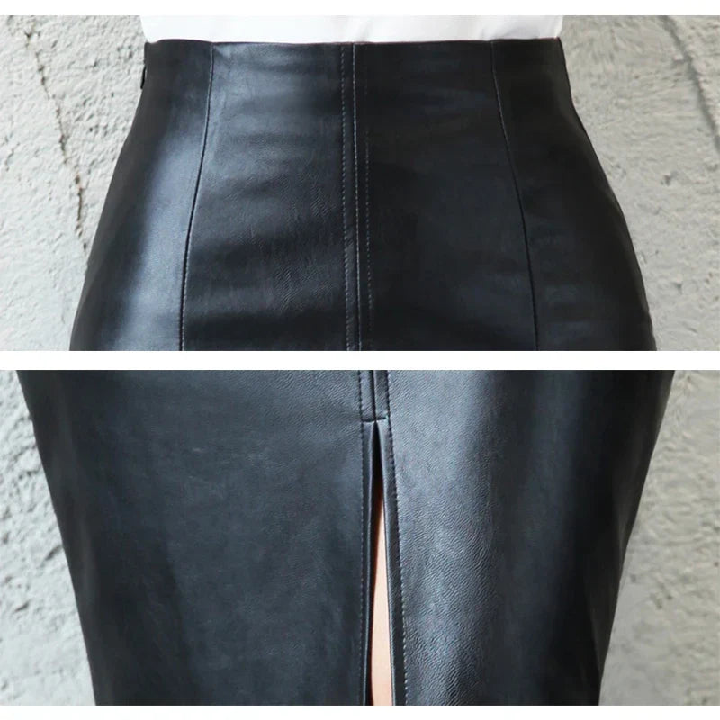 Close view of the leather finish
