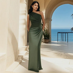 Sophia Satin Maxi Dress with a Guilt