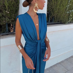 Marguerite Elegant Pleated Dress
