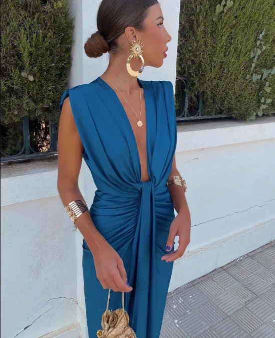 Marguerite Elegant Pleated Dress