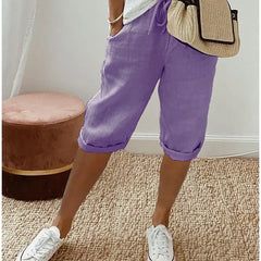 Aleah linen cotton trousers in another colourway