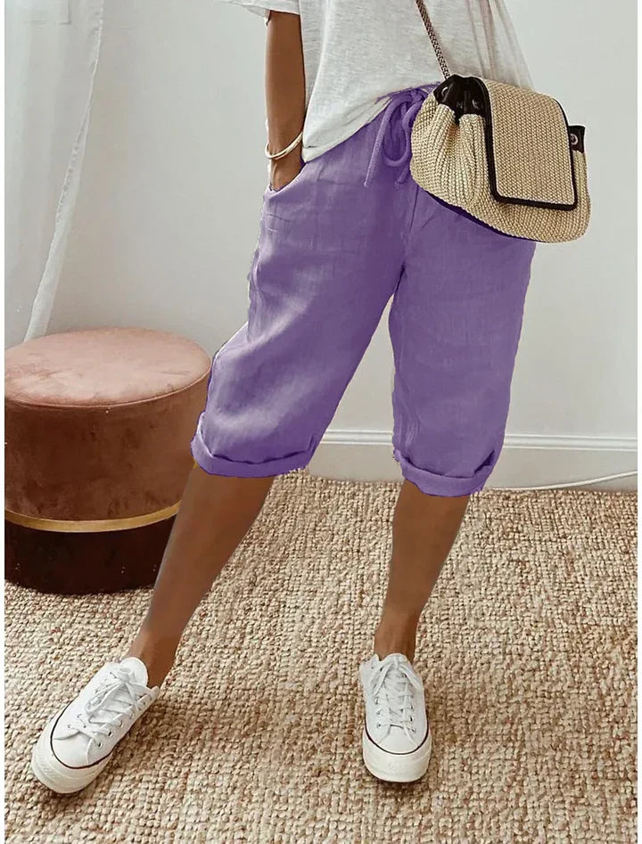 Aleah linen cotton trousers in another colourway