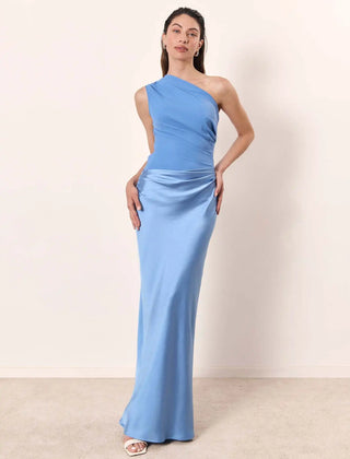 Sophia Satin Maxi Dress with a Guilt