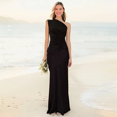 Sophia Satin Maxi Dress with a Guilt