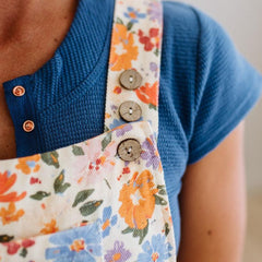 Marlowe floral wide leg overalls, back