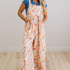 Marlowe floral wide leg overalls