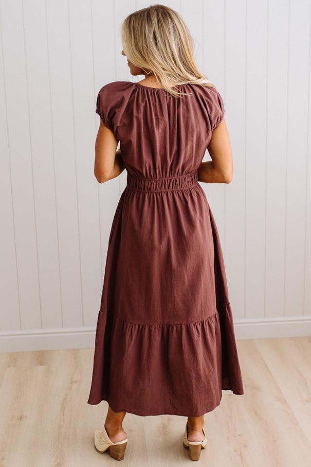 Tanya midi dress, back