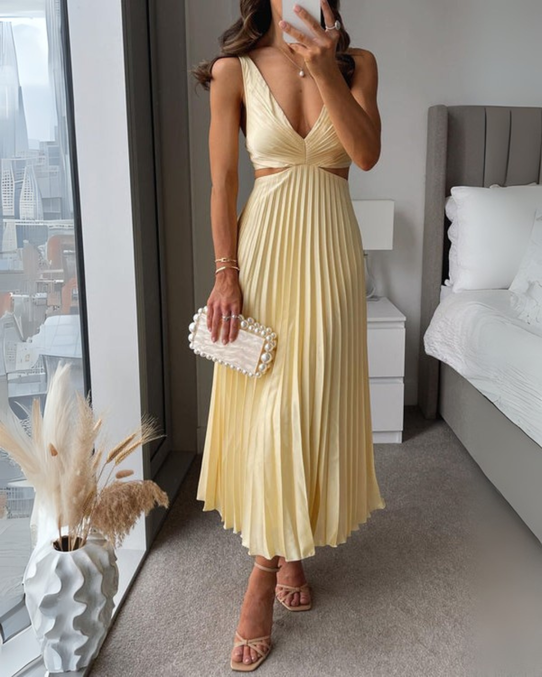 Lily Radiant Twist Dress, Sleeveless Twist-Front Maxi Dress