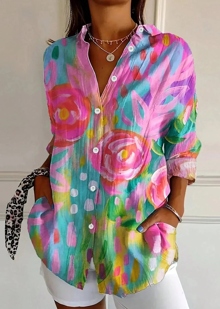 Margot cotton blouse in pink