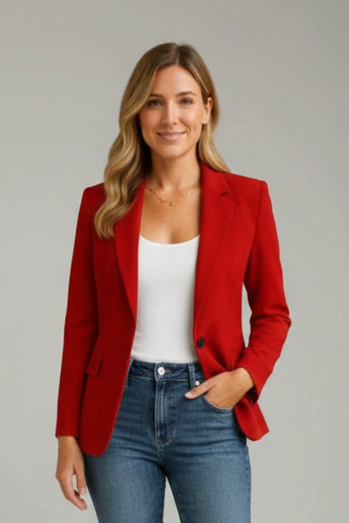 Sloane notched lapel single button blazer