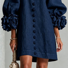 Annika Rosette-Cuff Mini Dress
