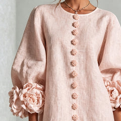 Yvette Floral-Trimmed Statement Mini Dress