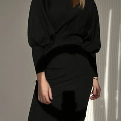 Back view of the balloon sleeve dress