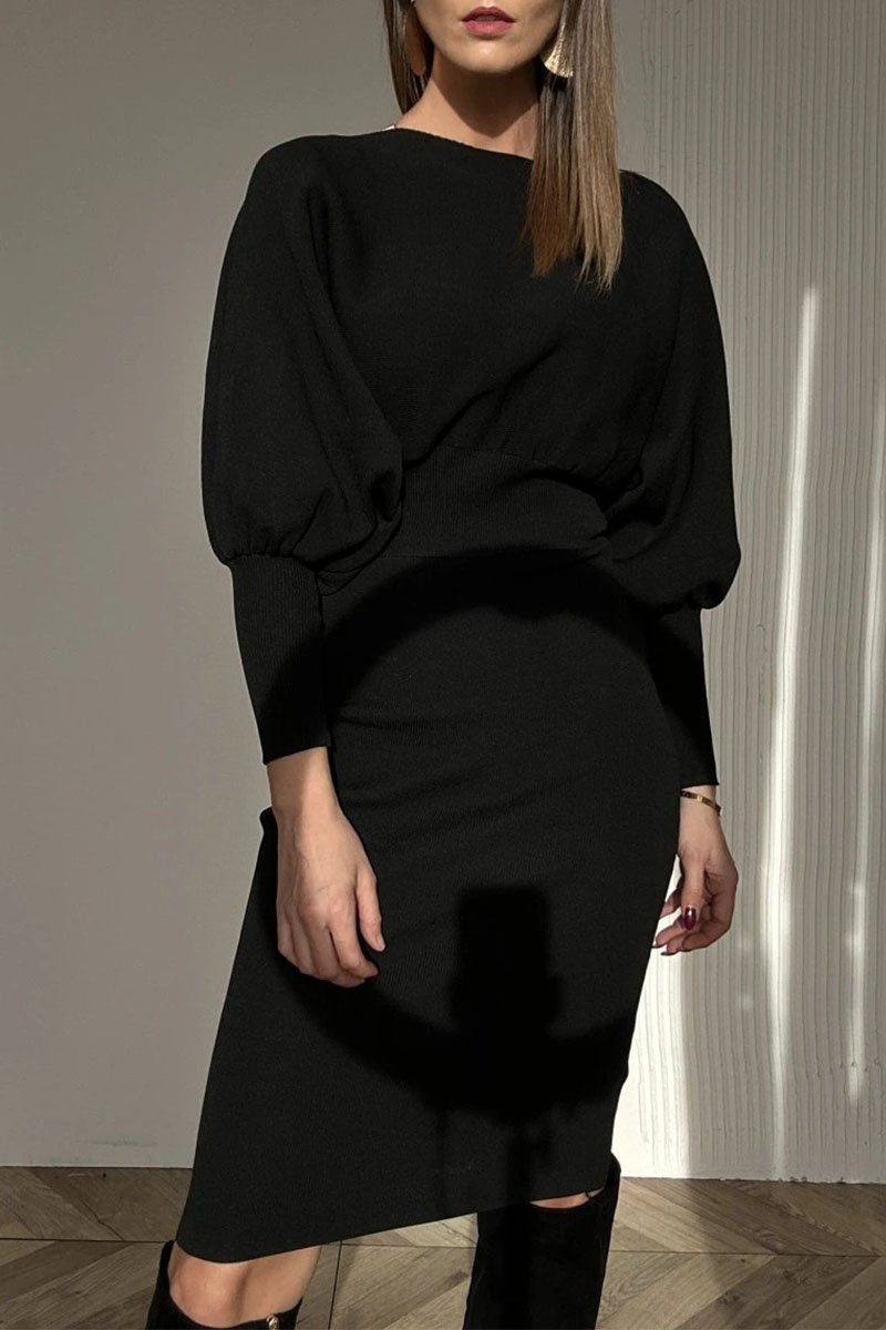 Back view of the balloon sleeve dress