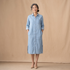 Ada loose midi shirt dress