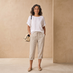 Aleah linen cotton trousers