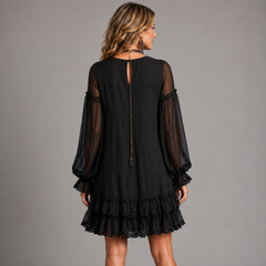Oriella Mini Dress with Ruffle Detail