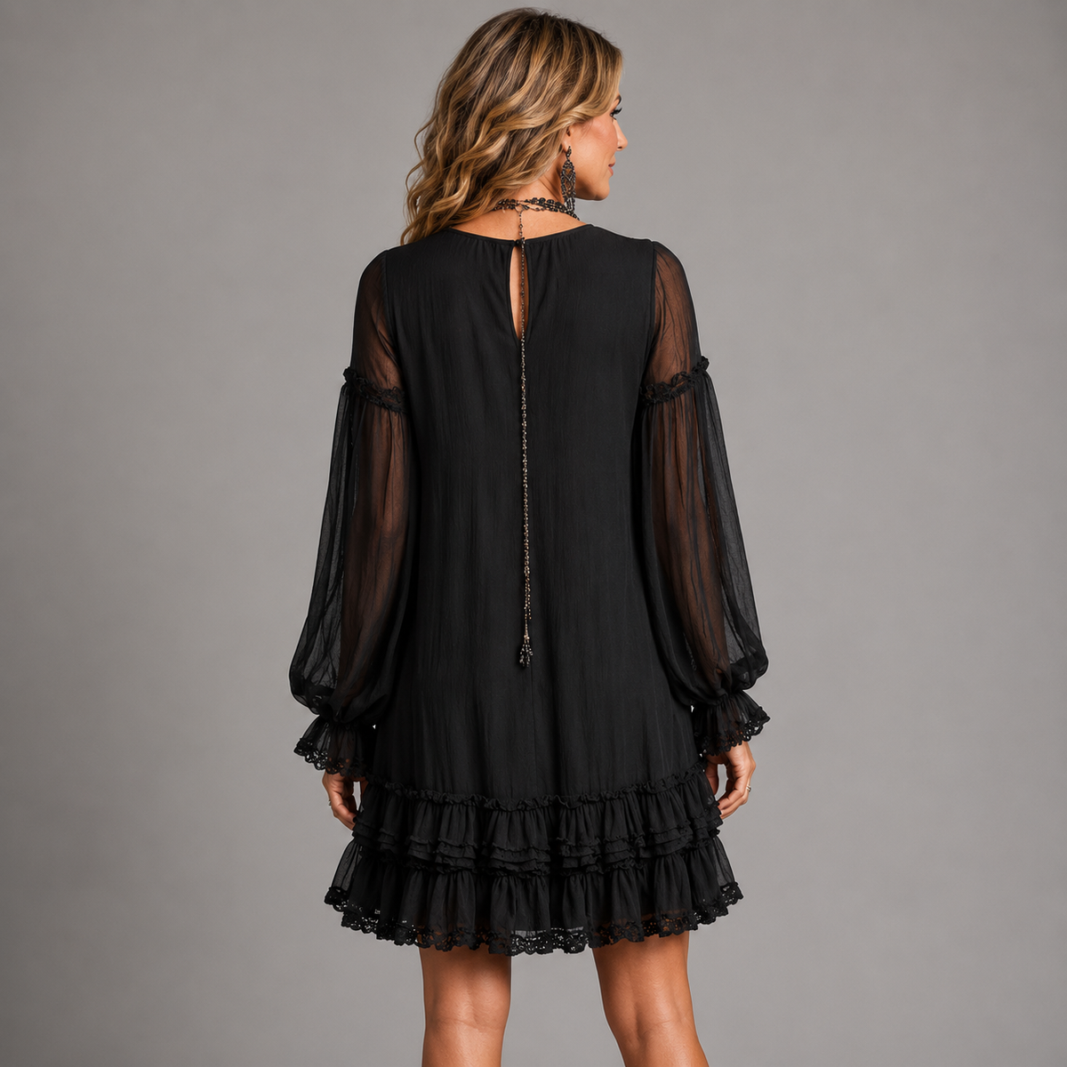 Oriella Mini Dress with Ruffle Detail