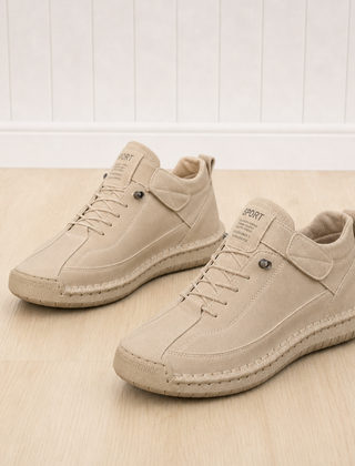 Hazel cushioned comfort sneakers in beige
