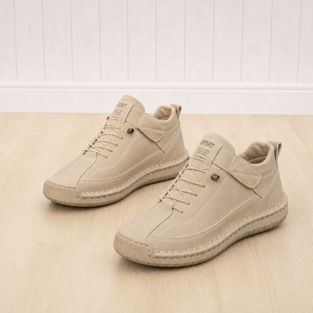 Hazel cushioned comfort sneakers in beige