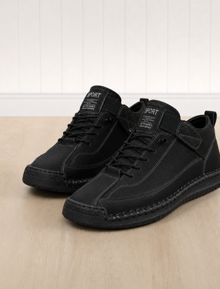 Hazel cushioned comfort sneakers in black
