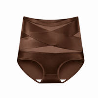 Thea high waisted shaping brief in brown