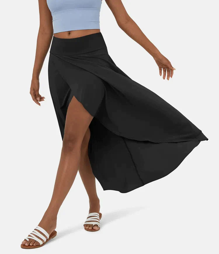 Close view of the asymmetric hem
