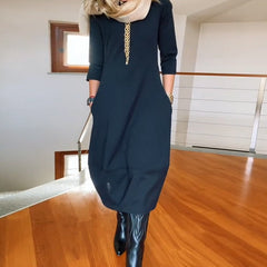 Anora maxi dress front view