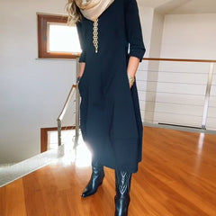 Anora maxi dress side view