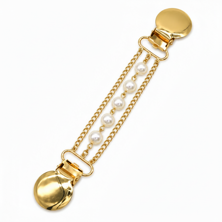 Winnie Pearl Sweater Clip, Gold Chain