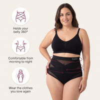 Thea high waisted shaping brief smooth finish under a fitted dress