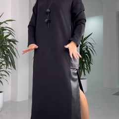 Minimalist midi dress front view