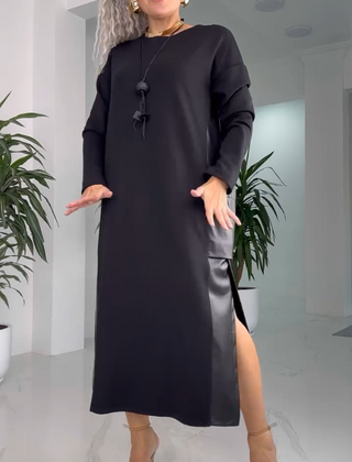 Minimalist midi dress front view