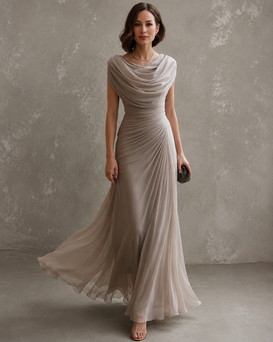 Jilliann Maxi Dress with Ruched Bodice